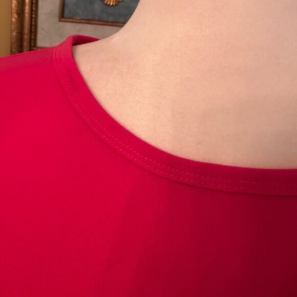 Hot Pink Top Lace Sleeves Top - Picture 6 of 6